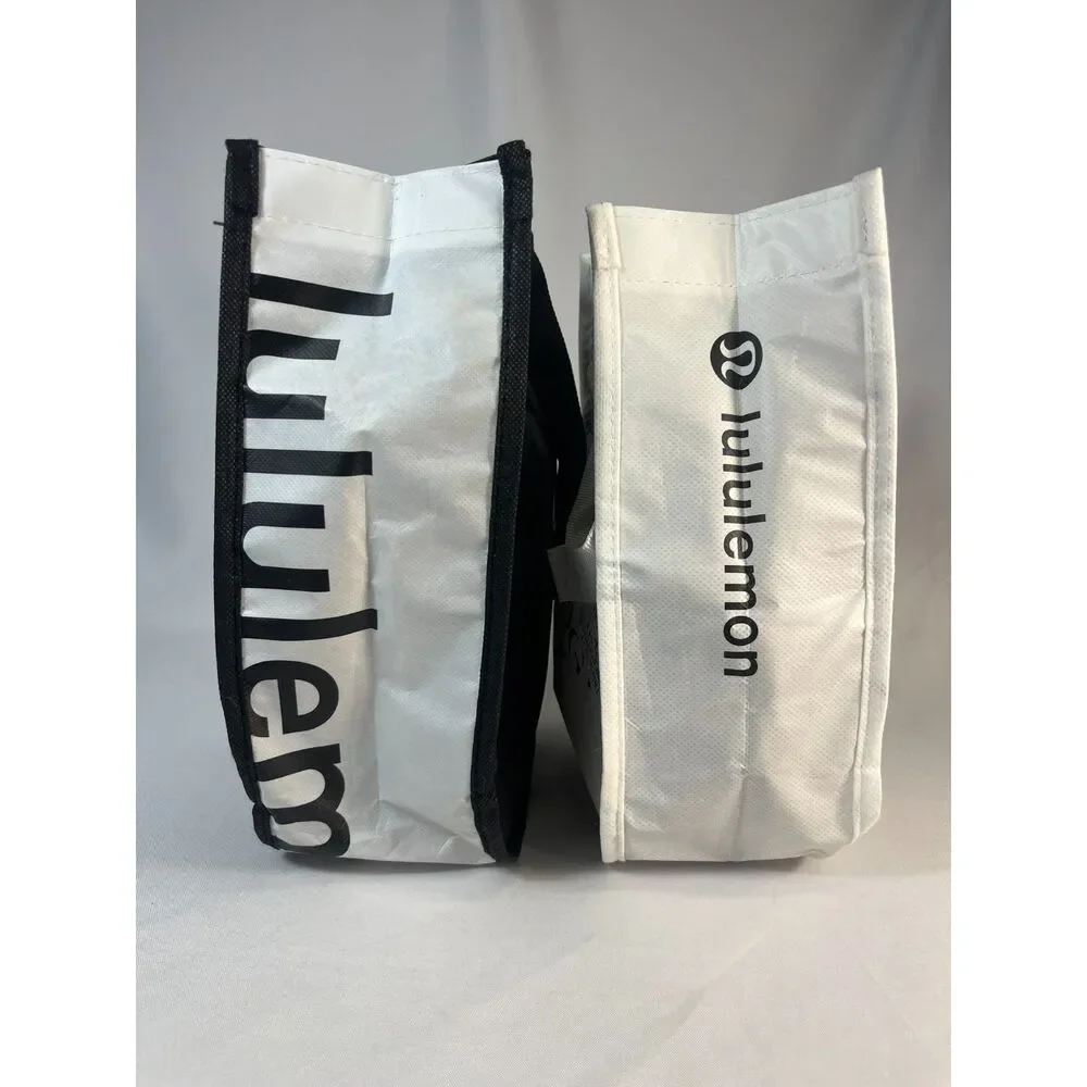 Lululemon Pair of Reusable Bags Black White